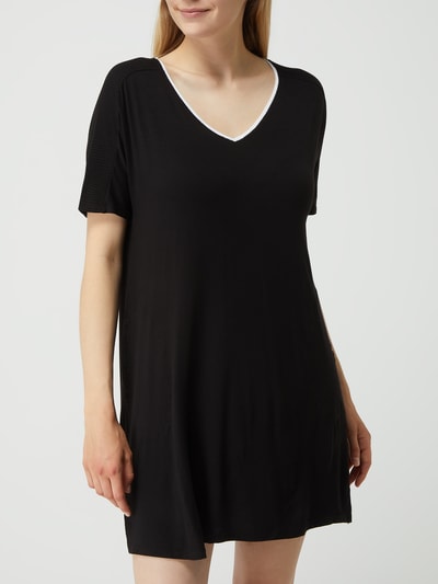DKNY Nachthemd met steekzakken  Zwart - 1