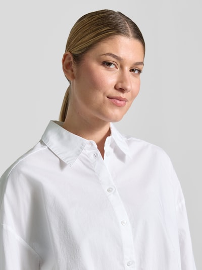 s.Oliver RED LABEL Cropped Langarmbluse mit weitem Kragen Weiss 3