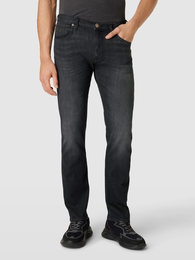 Emporio Armani Slim Fit Jeans mit Gesäßtaschen Dunkelgrau 4