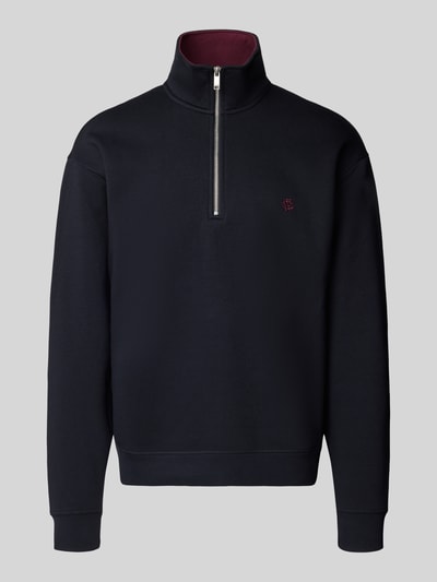 Produktfoto, Relaxed Fit Sweatshirt aus katoenmix met schipperskraag, geborduurd logo, Met lange mouwen, ribboorden van MCNEAL
