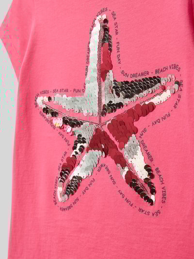 s.Oliver RED LABEL Regular Fit T-Shirt mit interaktivem Design Pink 2