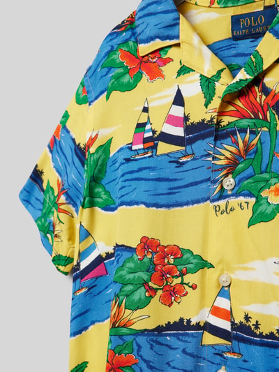 Polo Ralph Lauren Kids Freizeithemd aus Viskose im Allover-Look Modell 'ANDY' Hellgelb 2