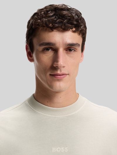 BOSS Orange Relaxed Fit T-Shirt aus reiner Baumwolle Modell 'TE_TILE' Beige 3