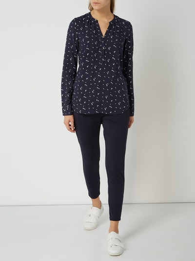 Vero Moda Blusenshirt mit Allover-Muster Marine 1