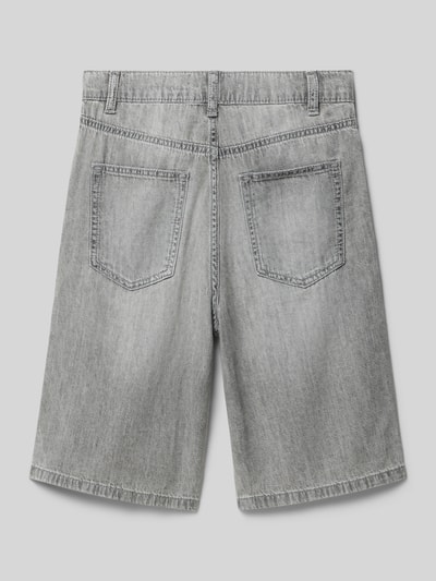 Produktfoto, Slim Fit Bermudas aus reiner Baumwolle von s.Oliver RED LABEL in grauer Denim-Optik, zwei Gesäßtaschen, strukturierte Oberfläche