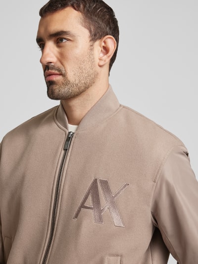 ARMANI EXCHANGE Bomberjacke mit Label-Stitching Beige 3