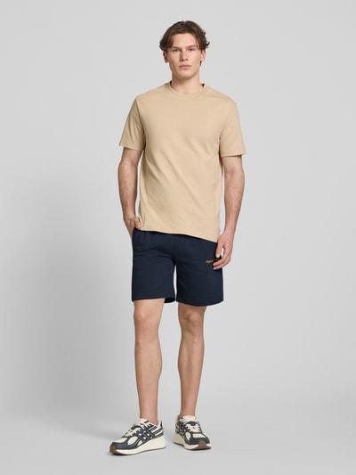 JACK & JONES Sweatshorts mit Label-Stitching Modell 'KARL' Marine 1