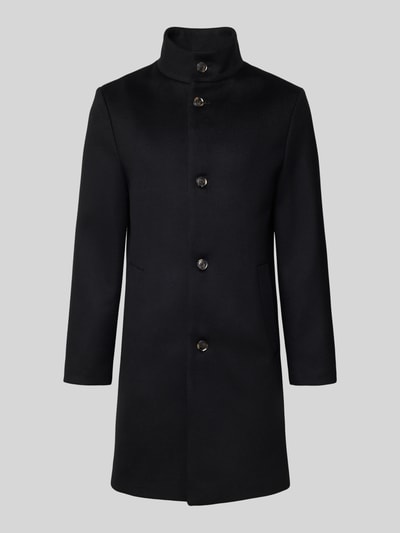 Tommy Hilfiger Płaszcz o kroju regular fit z mieszanki wełny Czarny 2