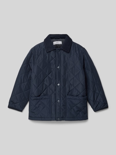 Mango Steppjacke mit Umlegekragen und Knopfleiste Modell 'husky' Marine 1