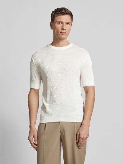 Emporio Armani T-Shirt mit Strukturmuster Sand 4