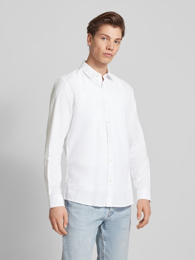 Only & Sons Regular Fit Freizeithemd mit Kentkragen Modell 'CAIDENLS' Weiss 4