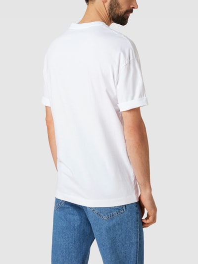 Drykorn T-Shirt mit fixierten Ärmelumschlägen Modell 'THILO' Weiß 5