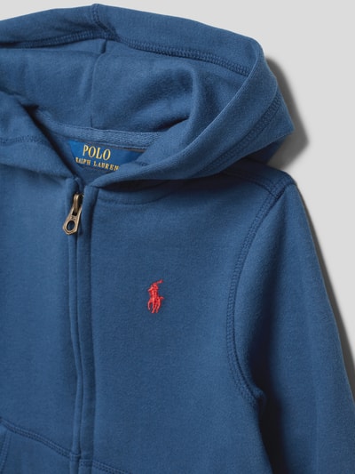 Polo Ralph Lauren Kids Sweatjack met labelstitching Rookblauw - 2