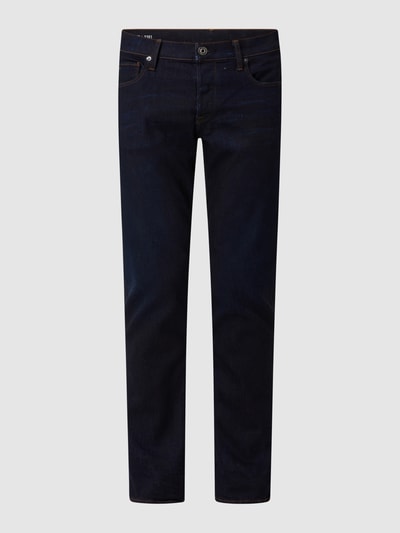 G-Star Raw Straight tapered fit jeans met stretch, model '3301' Donkerblauw - 2