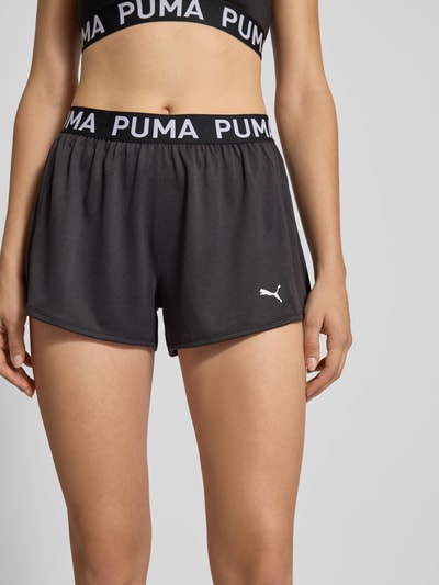 PUMA Szorty z elastycznym pasem z logo Czarny 3