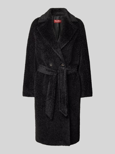 Max Mara Studio Mantel aus Alpaka-Mix mit Reverskragen Modell 'GALANTE' Black 1