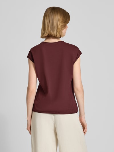 Christian Berg Woman T-shirt met ronde hals en rolzoom Chocoladebruin - 5