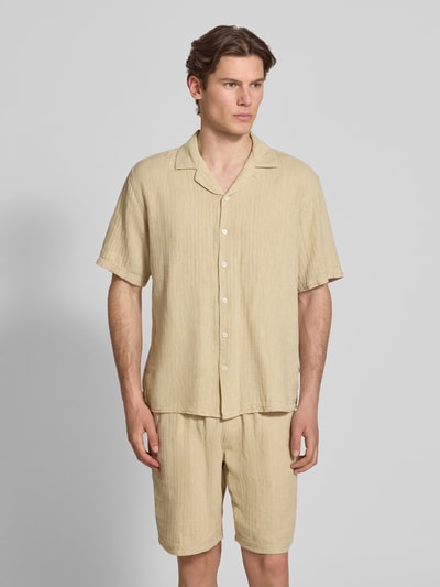 Redefined Rebel Regular Fit Leinenhemd mit Reverskragen Modell 'DYLAN' Offwhite 4