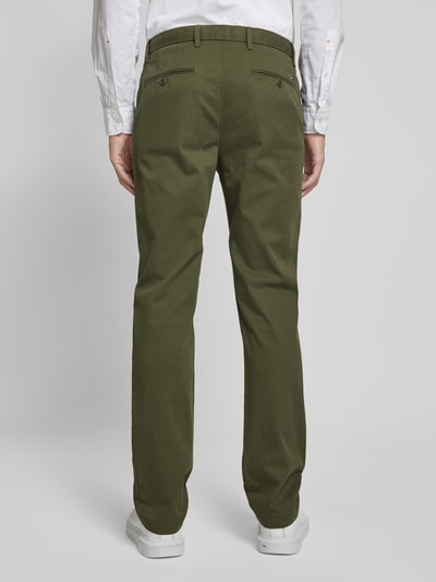 Tommy Hilfiger Chino met achterzakken, model 'DENTON' Olijfgroen - 5