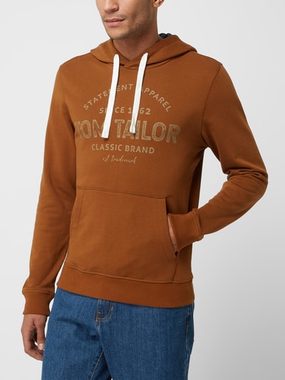 Tom Tailor Hoodie mit Logo Mittelbraun 4