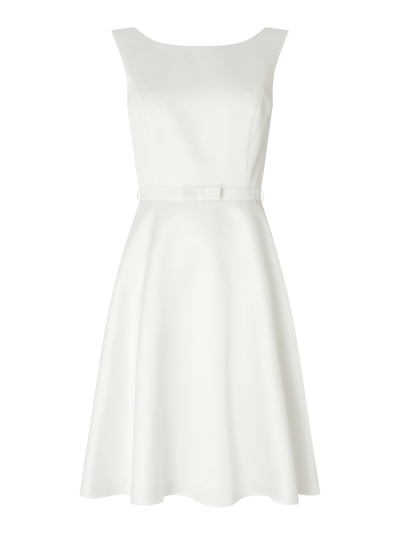 Swing Cocktailkleid aus Satin Offwhite 1