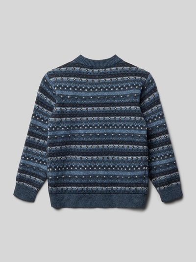 Mayoral Sweter z dzianiny z prążkowanymi wykończeniami Niebieski 3