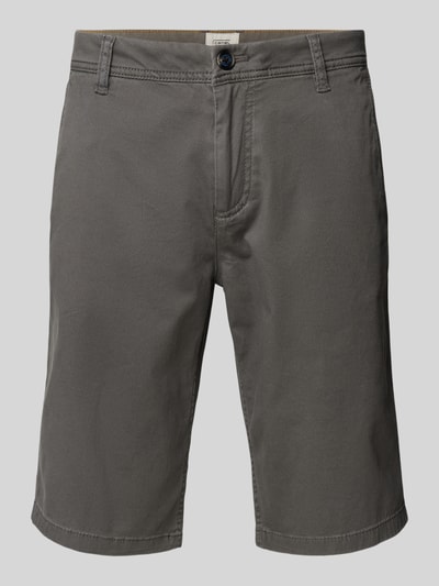 Tom Tailor Straight Leg Bermudas in unifarbenem Design Mittelgrau 2