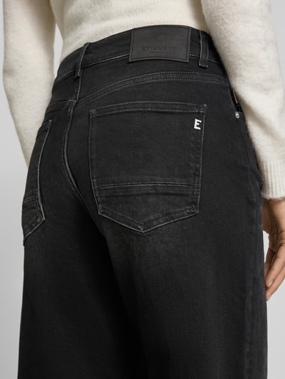 ETIQUETT ESSENTIALS Wide Leg Jeans im 5-Pocket-Design Modell 'Smartie' Black 3