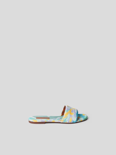 Emilio Pucci Slides mit Allover-Muster Hellgrün 4