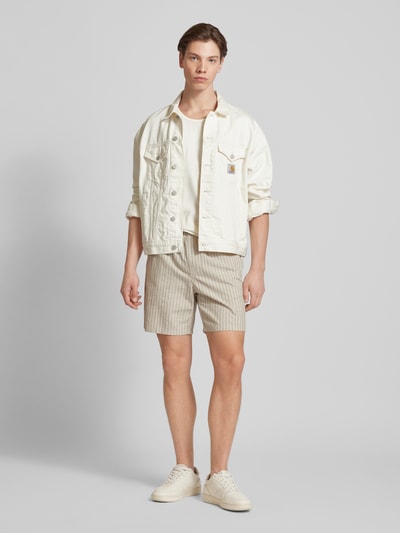 Only & Sons Shorts mit Streifenmuster Modell 'STEL' Beige 1