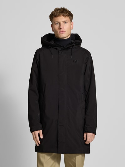 Helly Hansen Regular fit lange jas met capuchon, model 'Munich' Zwart - 4