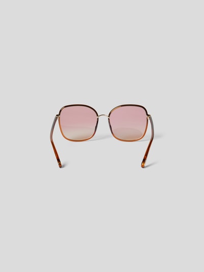 Chloé Sonnenbrille mit Label-Prägung Beige 6