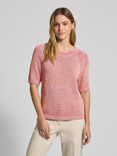 Luisa Cerano Gebreide pullover met ronde hals Felroze gemêleerd - 4