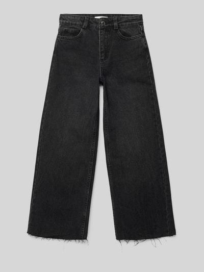 Mango Flared Fit Jeans aus reiner Baumwolle Black 1