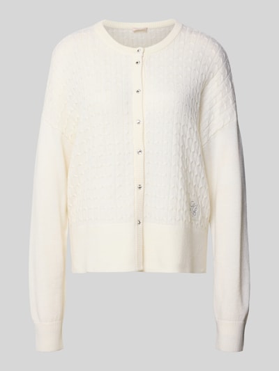 Liu Jo White Kurtka z dzianiny z listwą guzikową Złamany biały 2