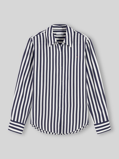 Tommy Hilfiger blouse met lange mouwen met streepmotief Donkerblauw - 2
