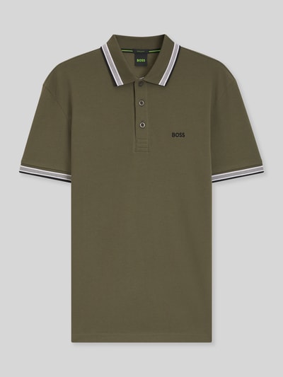 BOSS Green Koszulka polo o kroju regular fit z czystej bawełny model „PADDY” Antracytowy 2