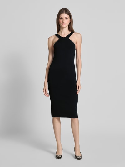 Lauren Ralph Lauren Knielange jurk van viscosemix, model 'PAITMAN' Zwart - 4