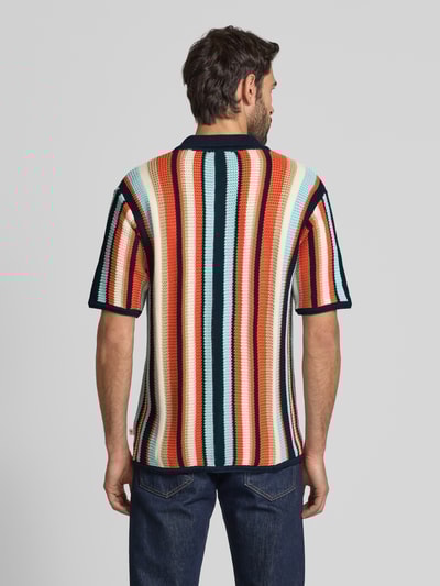 Knowledge Cotton Apparel Freizeithemd mit Knopfleiste Dunkelblau 5