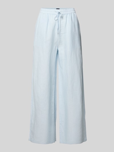Produktfoto, Weite Hose aus Leinen-Mix mit Tunnelzug von Tommy Jeans in Two-Tone-Optik, Loose-Fit Passform, Logo-Stitching, seitliche Eingrifftaschen, aufgesetzte Gesäßtaschen, Textur: leicht strukturiert