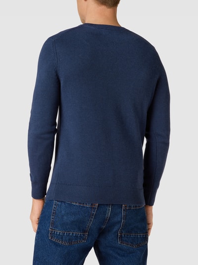 s.Oliver RED LABEL Gebreide pullover met ronde hals, model 'Basic Crewneck' Marineblauw - 5