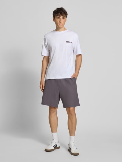 REVIEW Shorts mit Strukturmuster Dunkelgrau 1