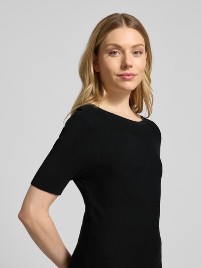 ROBE LÉGÈRE Regular Fit Kleid aus Viskose-Mix in Strick-Optik Black 3