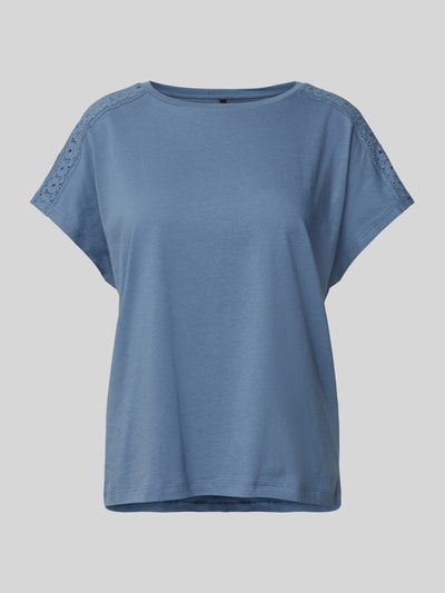 Vero Moda T-shirt o kroju relaxed fit z czystej bawełny model ‘EMMY’ Niebieski 2