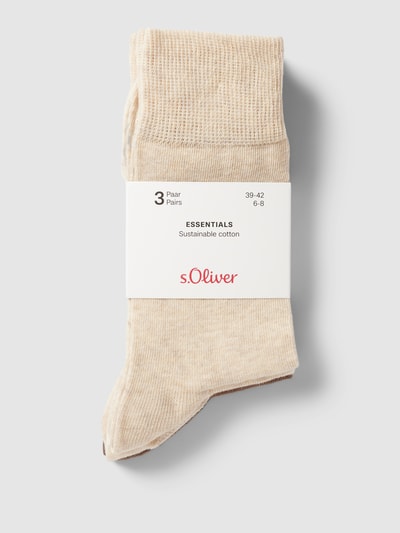 s.Oliver RED LABEL Sokken met stretch, set van 3 paar Ecru - 3