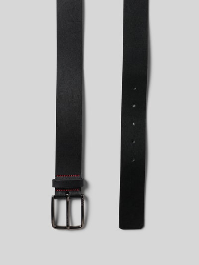 BOSS Leren riem met doornsluiting, model 'GERIK' Zwart - 3