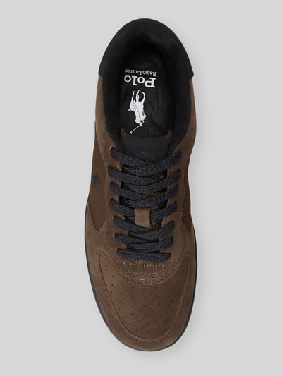Polo Ralph Lauren Sneakersy z naturalnej skóry welurowej model 'MASTERS' Ciemnobrązowy 3