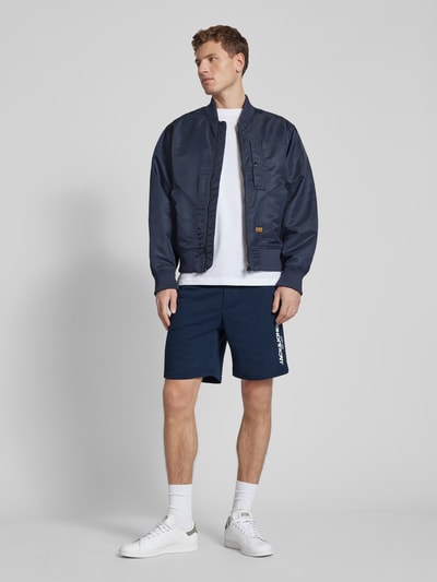 Jack & Jones Sweatshorts met tunnelkoord, model 'GALE' Donkerblauw - 1