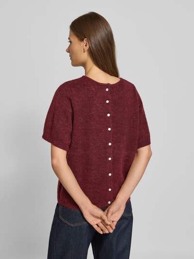 ICHI Strickpullover mit Rundhalsausschnitt Modell 'KAMARA' Bordeaux 5