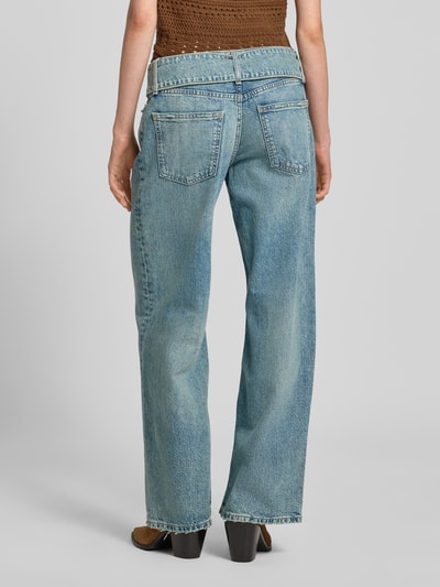 Hugo Blue Baggy Fit Jeans mit Gürtel Modell 'Glory' Jeansblau 5